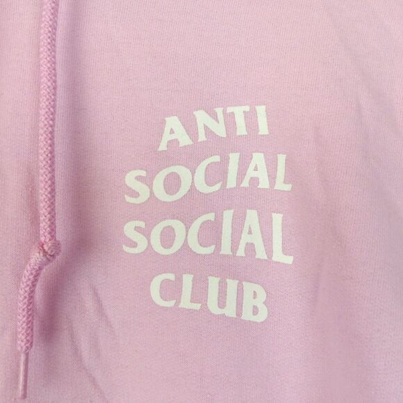 Anti Social Social Club ASSC Hoodie Men XL Pink Know You Better Sweatshirt USA - Picture 4 of 13